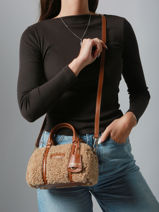 Cross Body Tas Moumoute Lancaster Beige moumoute 53-vue-porte