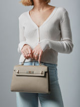 Handtas Saffiano David jones Beige saffiano CM7693A-vue-porte