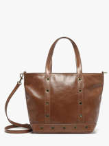 Handtas Cabas Cuir Leder Vanessa bruno Bruin cabas cuir 82V40435