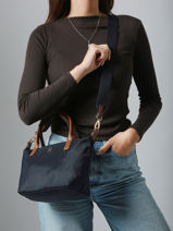 Cross Body Tas Popette Nylon Tommy hilfiger Blauw popette AW17709-vue-porte