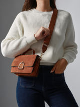 Cross Body Tas S Altesse Suede Etrier Bruin altesse suede EASU048S-vue-porte