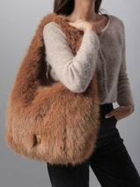 Schoudertas Doudou Bont Le voyage en panier Bruin doudou AHP262-vue-porte