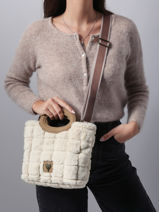 Schoudertas Quadri Le voyage en panier Beige quadri AHP271-vue-porte
