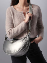 Cross Body Tas Doudoune Le voyage en panier Zilver doudoune AHP230-vue-porte