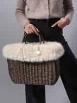 Handtas Doudou Le voyage en panier Beige doudou L-vue-porte