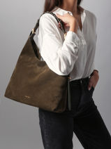 Schoudertas L Jess In Sude Leder Vanessa bruno Bruin jess 29V40917-vue-porte