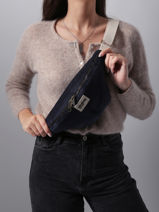 Heuptasje Hindbag Blauw velours V-vue-porte