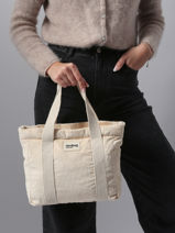 Handtas Velours Ribfluweel Hindbag Beige velours V-vue-porte