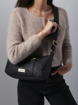 Cross Body Tas Waxed Katoen Rivedroite Zwart waxed CHARIWAX-vue-porte