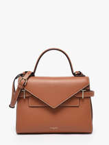 Cross Body Tas M Emilie Grain� Leder Le tanneur Bruin emily TEMI1014