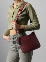 Cross Body Tas Grained Flora & co Rood grained F8575-vue-porte