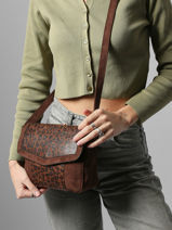 Cross Body Tas Velvet Miniprix Bruin velvet 27582-vue-porte