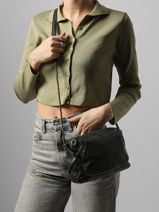 Cross Body Tas Naina Leder Pieces Zwart naina 17063358-vue-porte