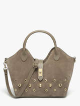 Handtassen Velvet Studs Milano Beige velvet studs VS25092