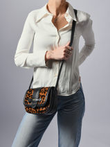 Cross Body Tas Sienna Lopard Leder Lancel Bruin sienna A13753-vue-porte