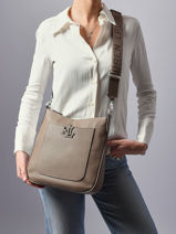 Cross Body Tas Cameryn Leder Lauren ralph lauren Beige cameryn 31970152-vue-porte