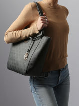 Schoudertas Calista Guess Grijs calista SG733422-vue-porte