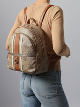 Rugzak Guess Beige erenia SO783833-vue-porte