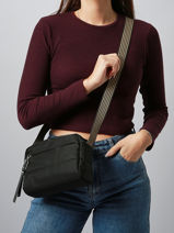 Cross Body Tas Cumulus Gerecycleerd Nylon Aube Zwart cumulus 101CS01-vue-porte