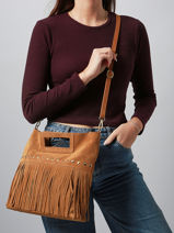 Cross Body Tas Velvet Leder Milano Bruin velvet VE25091-vue-porte