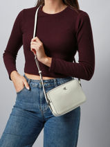 Cross Body Tas Hardware Monogram Calvin klein jeans Wit hardware monogram 4F3173G-vue-porte