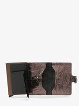Kaarthouder Mini Wallet Crunch Leder Secrid Bruin crunch MCR-vue-porte