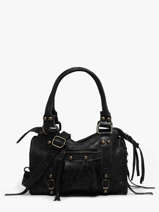 Handtas Spazzolato Leder Milano Zwart spazzolato SP24093