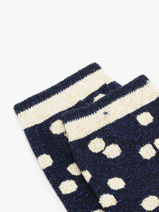 Sokken Cabaia Blauw socks women MINUITBL-vue-porte