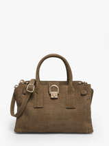 Handtas S Equestre Croco Leder Etrier Bruin equestre croco EEQC142S