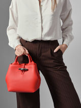 Longchamp Le roseau Handtas Rood-vue-porte