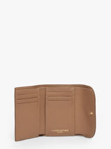 Portemonnee Sierra Leder Lancaster Beige sierra pm 14-vue-porte