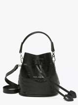 Cross Body Tas Croco Vernis Paul marius Zwart croco vernis CAPUXCRV