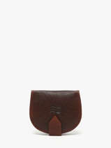 Portemonnee Leder Crinkles Bruin caviar 14239