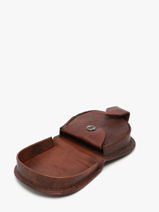 Portemonnee Leder Crinkles Bruin caviar 14239-vue-porte