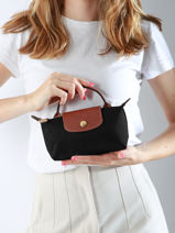 Longchamp Le pliage original Clutch Groen-vue-porte