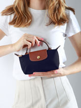Longchamp Le pliage original Clutch Blauw-vue-porte