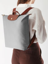 Longchamp Le pliage original Rugzak Grijs-vue-porte