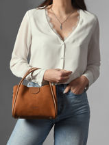 Handtas Suede Ida Leder Lancaster Beige suede ida 100-vue-porte