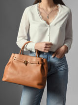 Handtas Large Blake Leder Lauren ralph lauren Bruin blake 31P03417-vue-porte