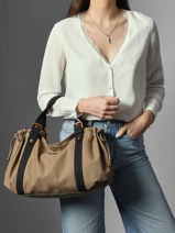 Schoudertas Canvas Katoen Gerard darel Wit canvas Z450-vue-porte