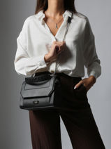 Handtas M Ninon Leder Lancel Violet ninon A09222-vue-porte