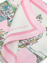 Longchamp Soie gots Sjaal Roze-vue-porte