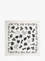 Foulard Monogram 120x120 Cm Karl lagerfeld Zwart k monogram B1W33086