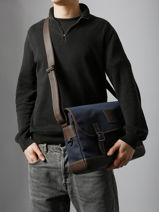 Longchamp Boxford Cross bodytas Blauw-vue-porte