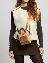 Cross Body Tas Nano Bag 1 Compartiment Cabaia Bruin adventurer NANOBAG-vue-porte