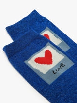 Sokken Pieces Blauw socks women 17162495-vue-porte