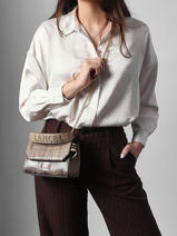 Cross Body Tas S Ninon Ayers Leder Lancel Beige ninon A14013-vue-porte