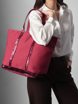 Schoudertas Met Rits Le Cabas L Pailletten Vanessa bruno Roze cabas 1V40409-vue-porte