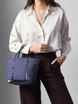 Handtas Le Cabas Pailletten Vanessa bruno Violet cabas 1V40435-vue-porte