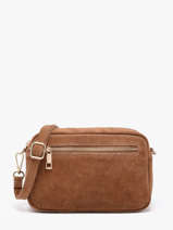 Cross Body Tas Velvet Leder Milano Bruin velvet VE25115
